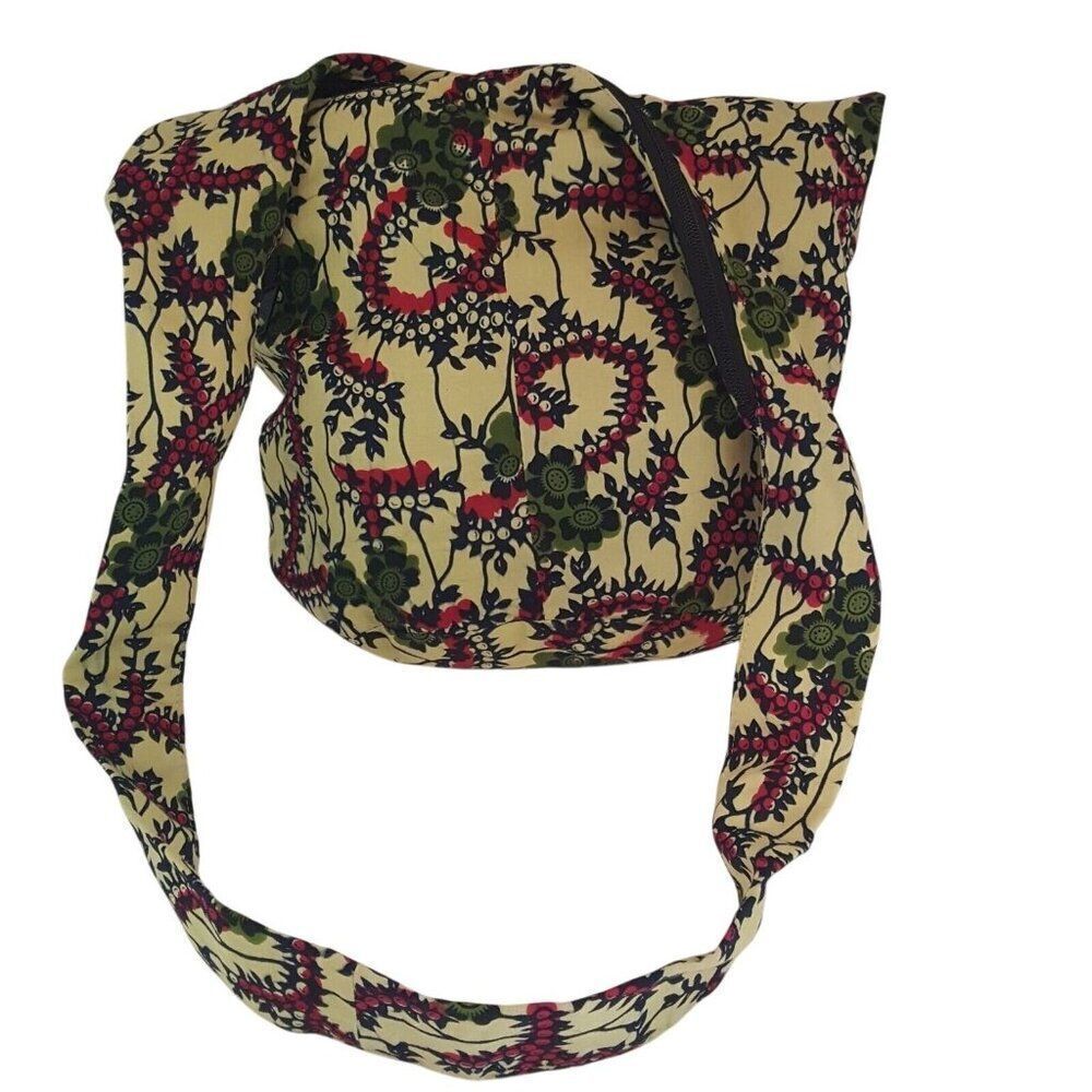 Rwanda Partners Womens Pocketbook Ivory Multicolored Paisley Sling Bag